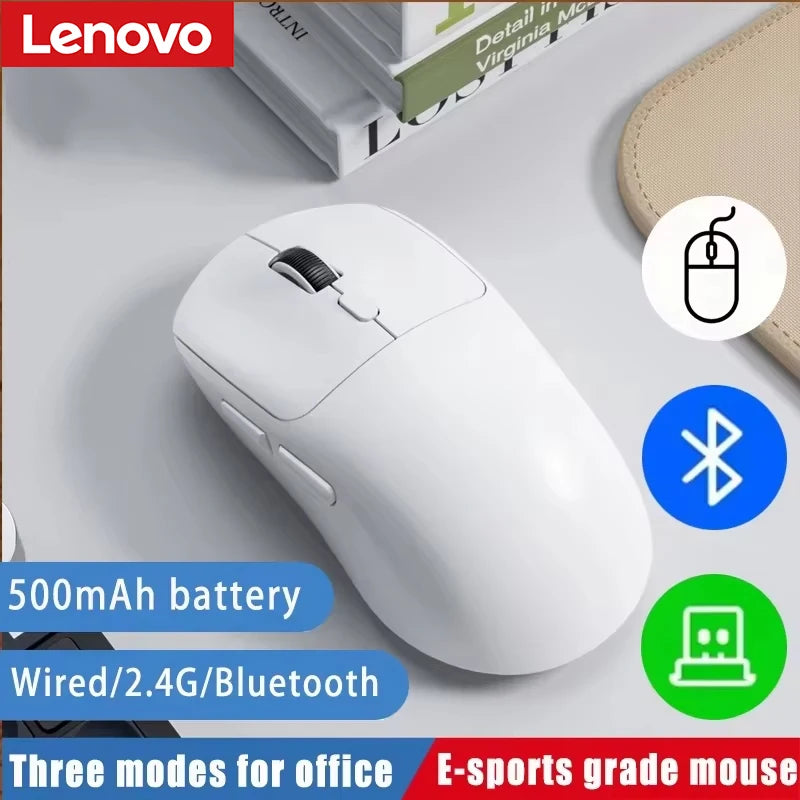 Lenovo Mouse Bluetooth 2.4G Wireless Three-Mode Rechargeable Ergonomic Office Gaming Portable Mice For iPad PC Laptop Mouse ﻿