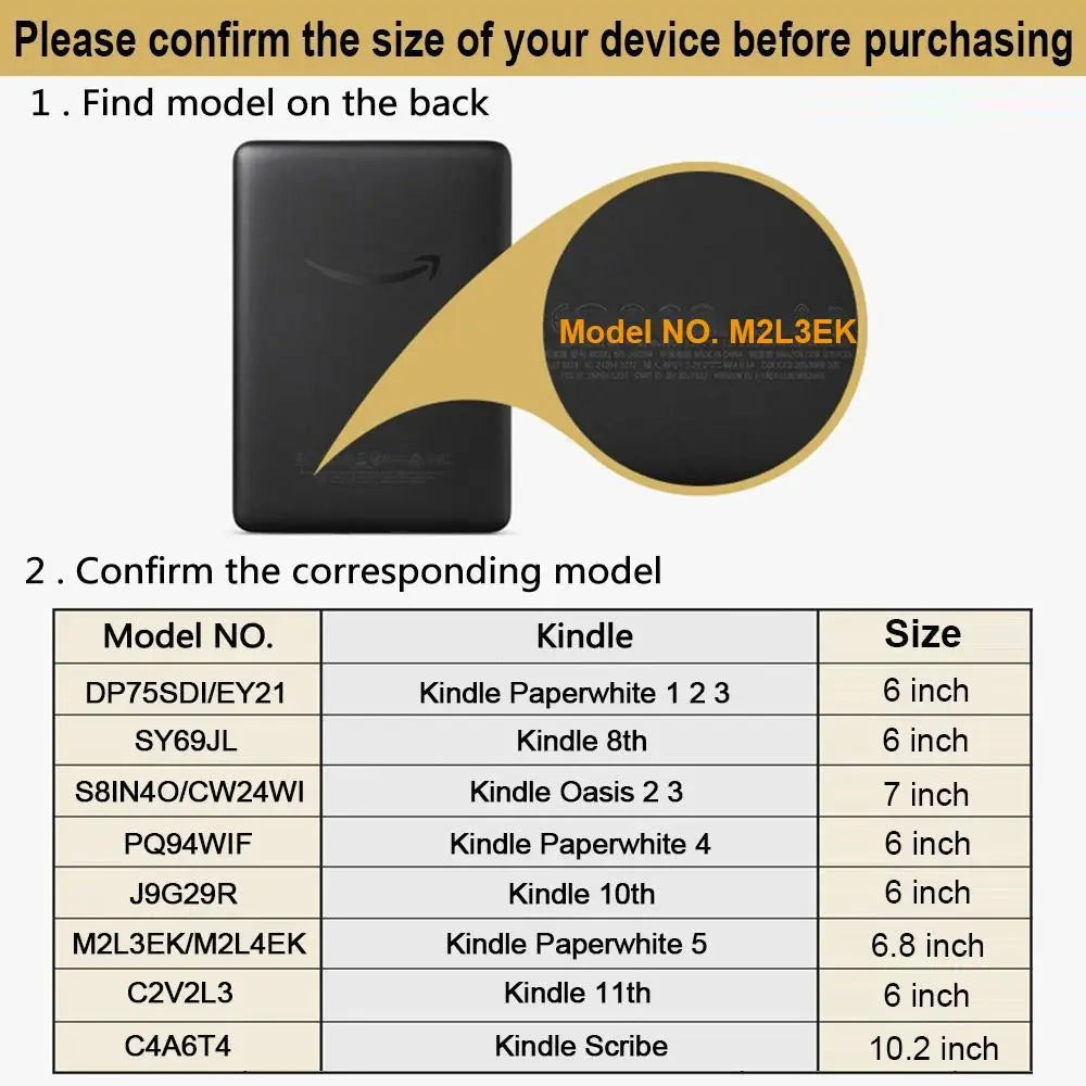 11/12th Gen e-Reader Case 6 6.8 7 inch SA568B Protective Shell Transparent Airbag for Kindle Paperwhite 1/2/3/4/5 Colorsoft 2024