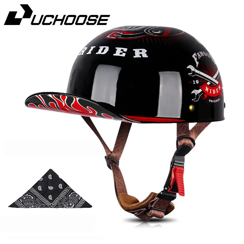 Motorcycle Helmet cascos Electric Vehicle Riding Locomotive for Retro Half Helmet Four Seasons Universal Helmet Helmet