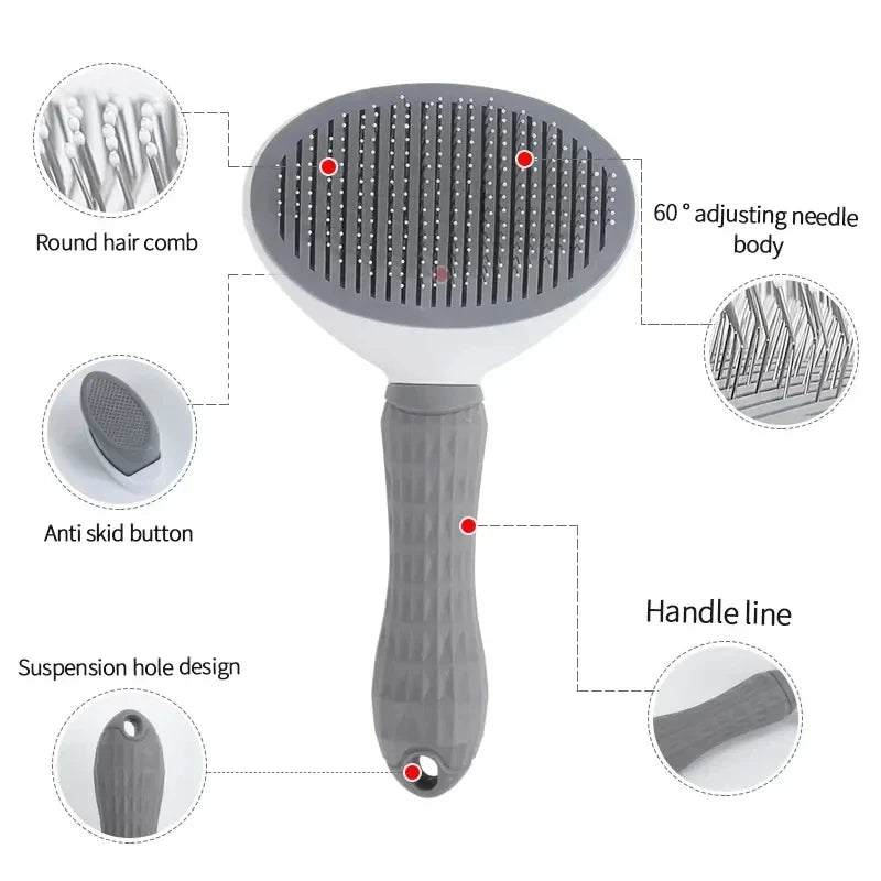 Cleaning Pet Supplies Grooming Brush Dematting Tool Slicker Brush for Dogs and Cats Effortless Hair Remover Comb for Shedding