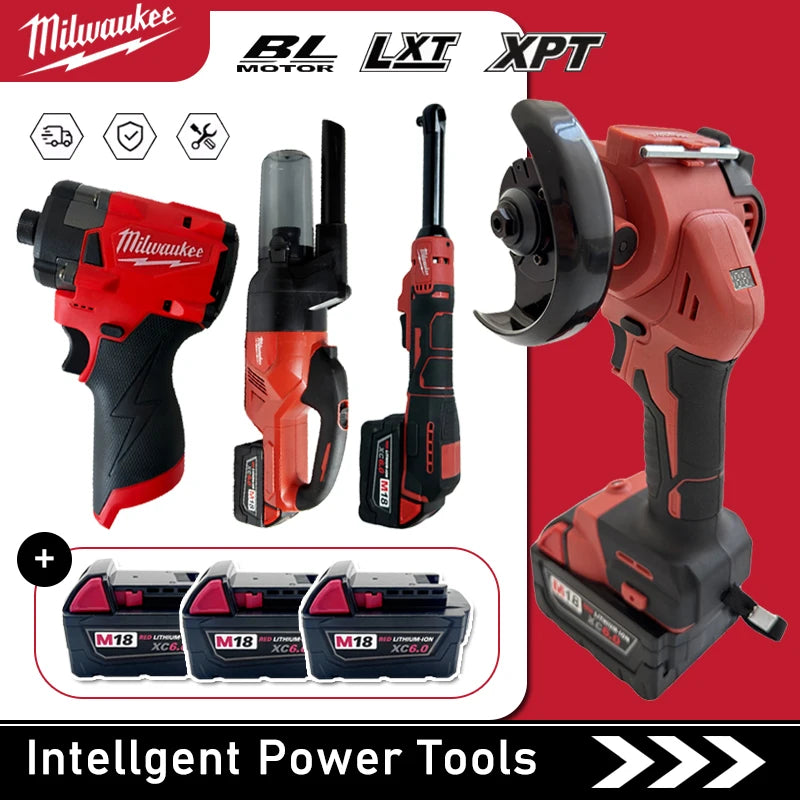 Milwaukee Multifunctional Power Tools:Electric Wrench,Impact Drill,Impact Screwdriver,Ratchet Wrench,Blower,Saber Saw