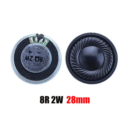 2PCS 8R 32R 0.5W 1W 2W Mini Speaker 8 Ohm 32 Ohm Loud Speaker Diameter 20mm 23mm 26mm 28mm 30mm 32mm 36mm 40mm 45mm Loudspeaker