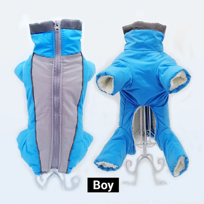 Winter Clothes For Small Dogs Warm Fleece Puppy Pet Coat Jacket Waterproof Reflective Dog Jumpsuits Chihuahua Clothing Overalls
