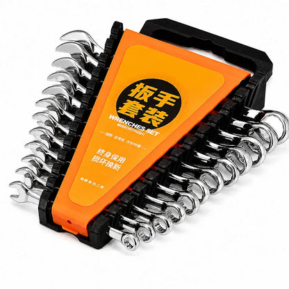 8-19Mm Wrench Set, Double-Head Opening Design, Anti-Slip And Efficient work, Portable Household Universal Hand Repair Tool.