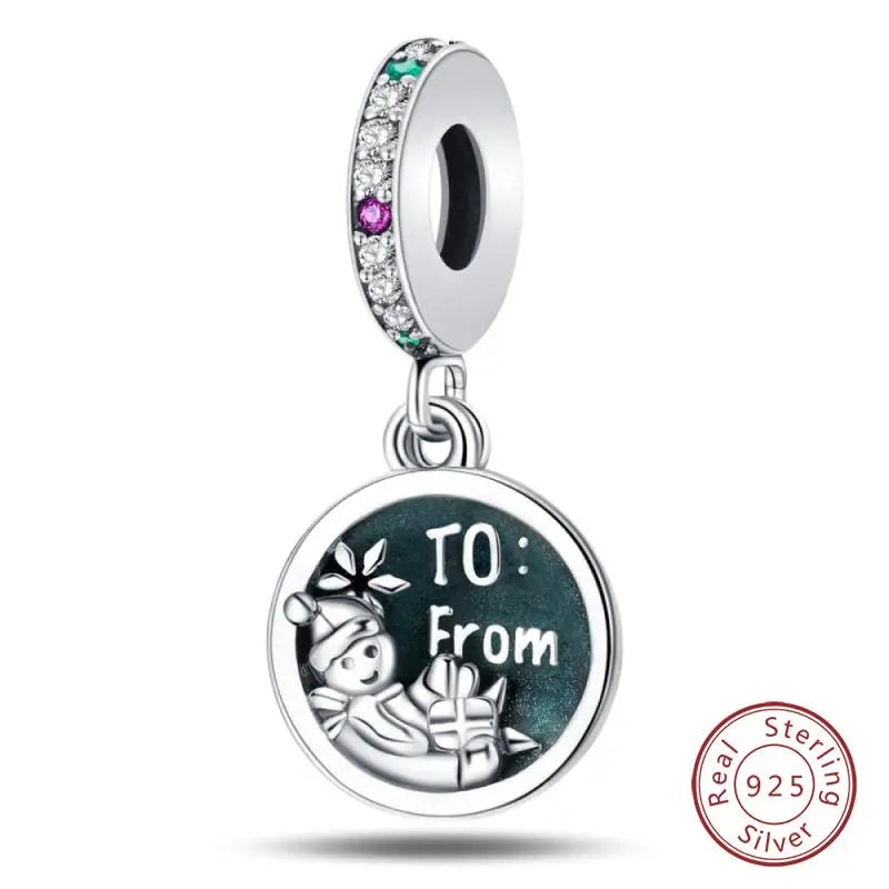Original 925 Sterling Silver Charms Beads Winter Snowflake Snowman Igloo Penguin Pendant Fit Bracelet Women Jewelry Gift