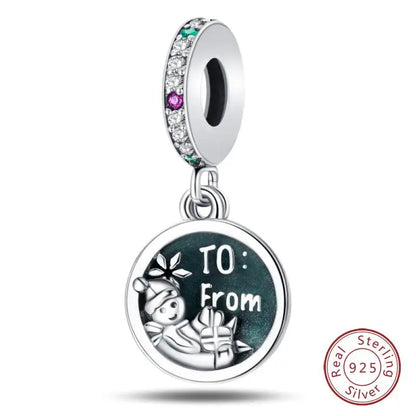 Original 925 Sterling Silver Charms Beads Winter Snowflake Snowman Igloo Penguin Pendant Fit Bracelet Women Jewelry Gift