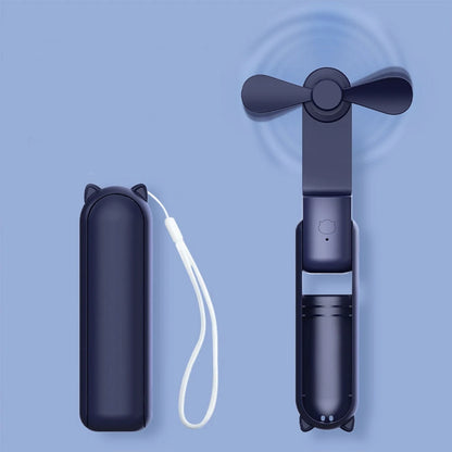Portable Mini Handheld Fan Small Pocket Fan USB Rechargeable Battery Fan Folding Cooling USB Hand Fan with Power Bank