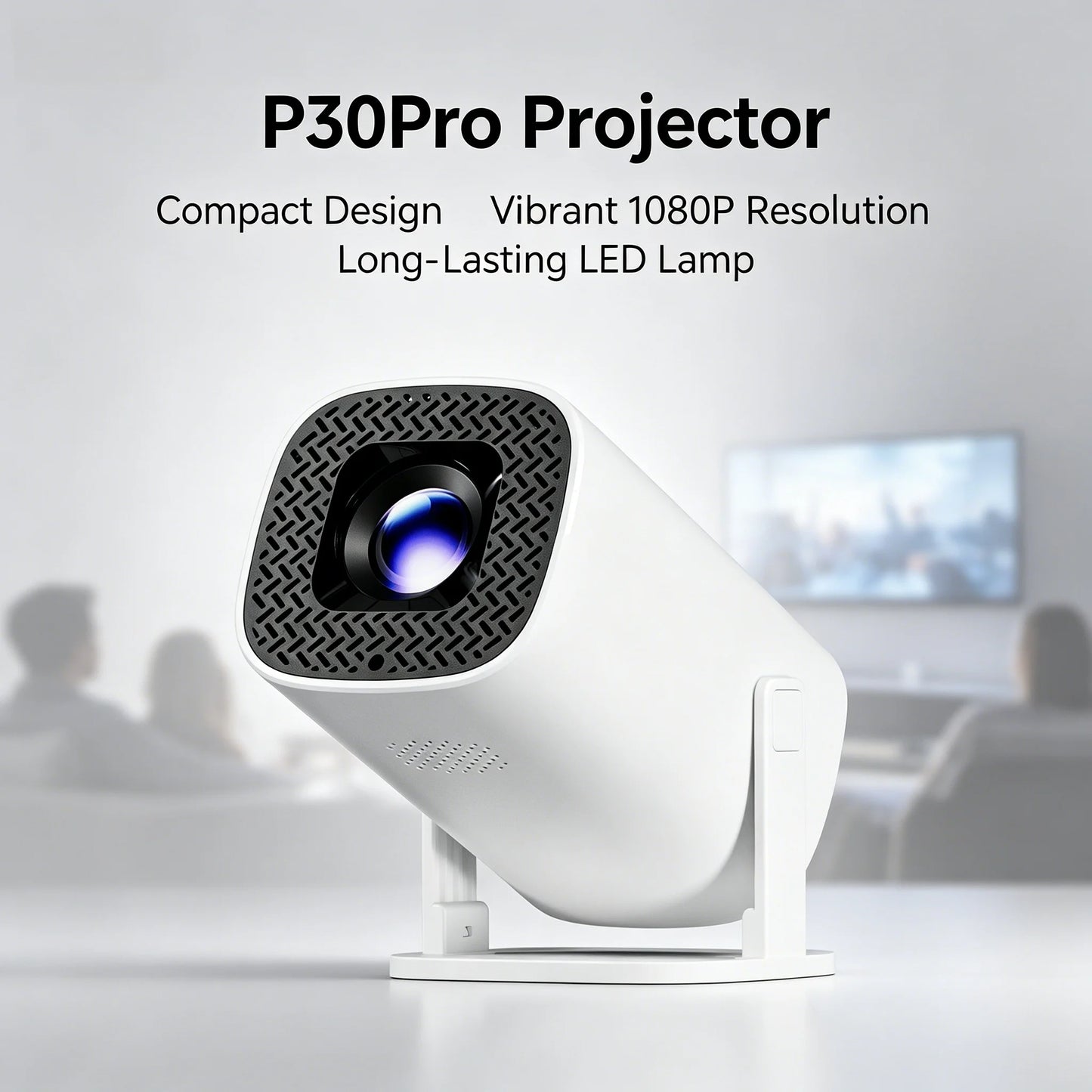 P30PRO Home Theater Projector Android 11 WIFI 6 Native 720P With Speakers Portable Cinema Outdoor Projector