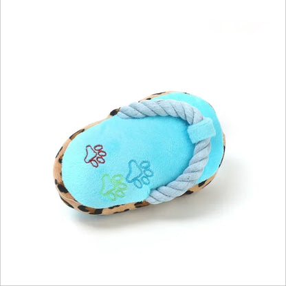 Dogs Toy, Cute Plush Slipper Shape, Squeaky, Chew Play, 1Pcs, Pet Puppy Supplies, Factory Direct Dog Toys, Blue