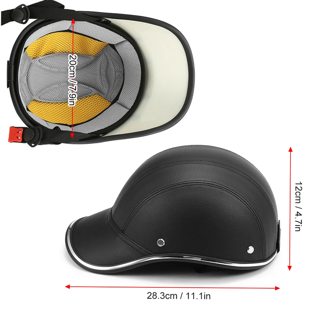 Outdoor Sports Cycling Safety Helmet Baseball Cap Hat for Motorcycle Bike Scooter Mountain Road Bike Helmet for Men Women