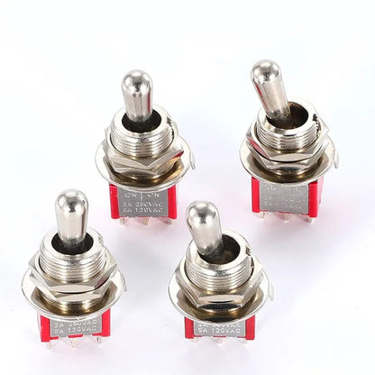 5Pcs SH T80-T Series Standard Lever Mini Toggle Switch 12mm Panel Mount 5A 125VAC