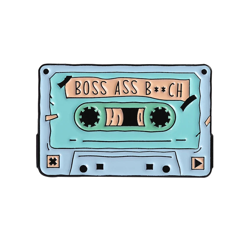 Retro Tapes Enamel Pins Custom 80s 90s Nostalgic Music Brooches Lapel Badges Clothes Funny Jewelry Gift for Friends