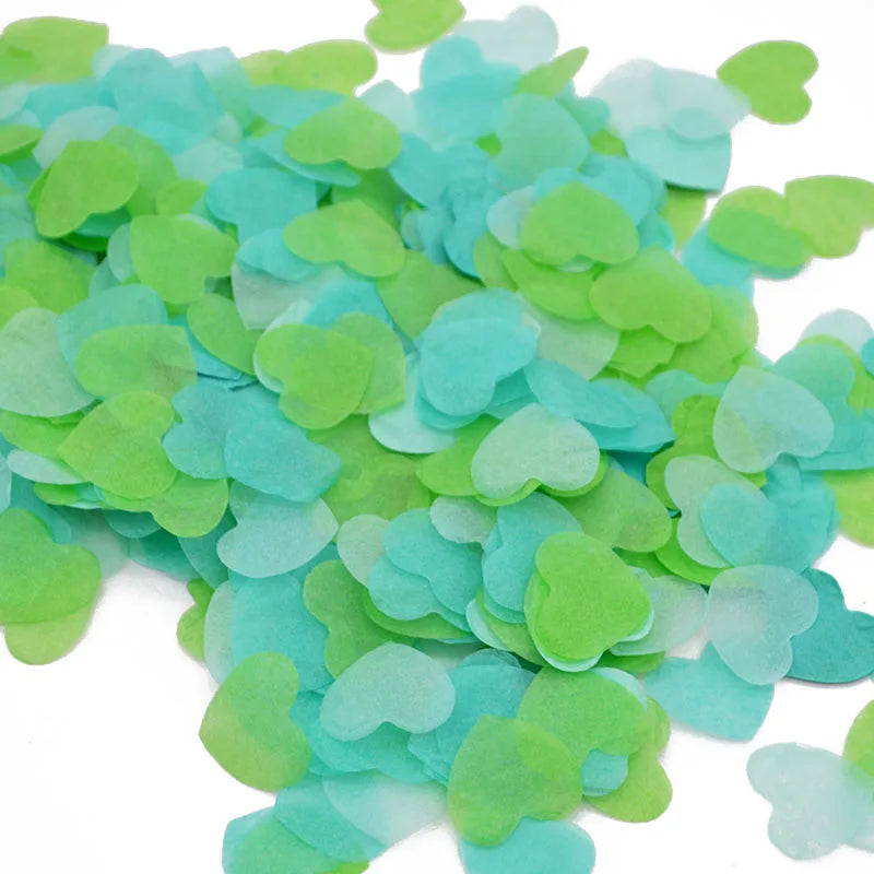 2.5cm 1000pcs Heart Shape Multicolor Paper Confetti  Balloon Filler Table Decoration Engagement Event Party Supplies