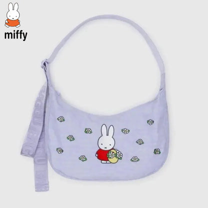 Miffy Embroidered Underarm Bag Cartoon Cute Shoulder Bag Large Capacity Handbag Kawaii Anime Printed Bag Holiday Gift