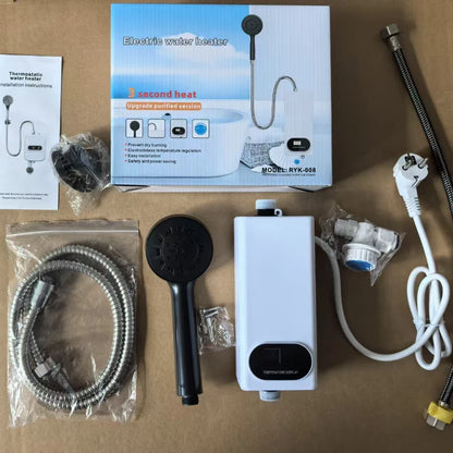 RYK-008 Electric Kitchen Bathroom Water Heater Tap Instant Hot Water Faucet Heater Cold Heating Faucet Tankless Instantaneous