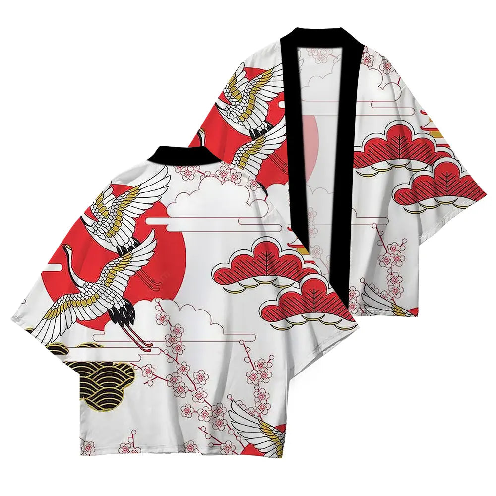 Casual Japanese Kimono Japanese Traditional Clothing Simple Printing Process Loose Comfortable High Quality Cardigan Half Sleeve
