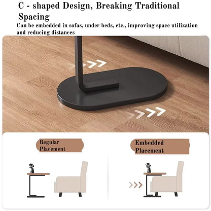 Adjustable Height Multi-Functional Wooden Coffee Table Modern Panel Living Room Tea Table Storage Side Desk for Sofa Home Use