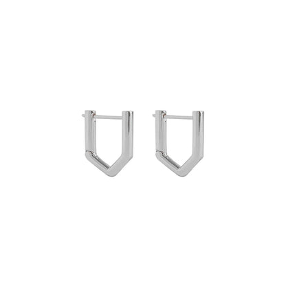 TIANDE Gold Color Classic Punk Hoop Earrings for Women Zircon Smooth Piercing Huggies Earrings 2024 Fashion Jewelry