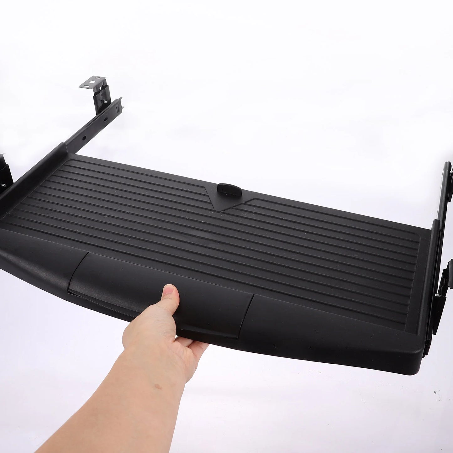 Black Keyboard Tray With Slide Track Computer Keyboard Holder Desk ganizer Under Desk Storage Tray Multi Purpose Storage Plate