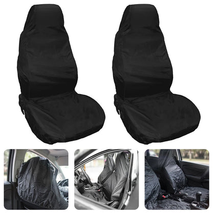 2PCS Car Seat Cover Universal Car Seat Protectors Waterproof Car Front Seat Covers Heavy Duty Foldable Polyester Car Seat Cover