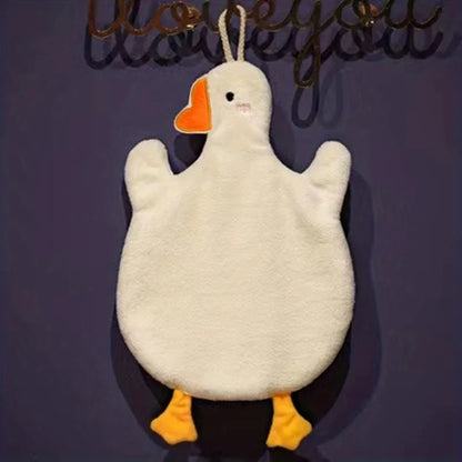 Cartoon Duck Hand Towels, Hanging Kitchen & Bathroom & Bedroom Hand Towels