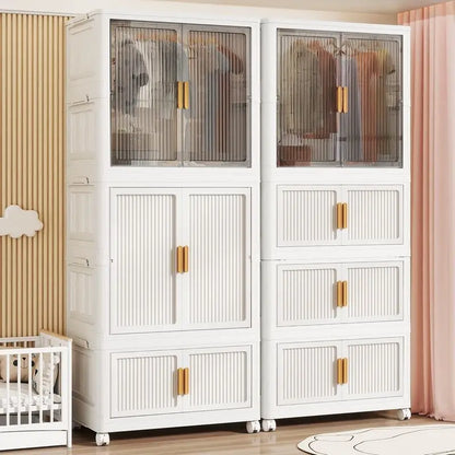Natural Shelves Wardrobes Organizer Clothes Jeans Shelf Drawer Wardrobe Stackable Storage Stoffen Klerenkast Home Furniture