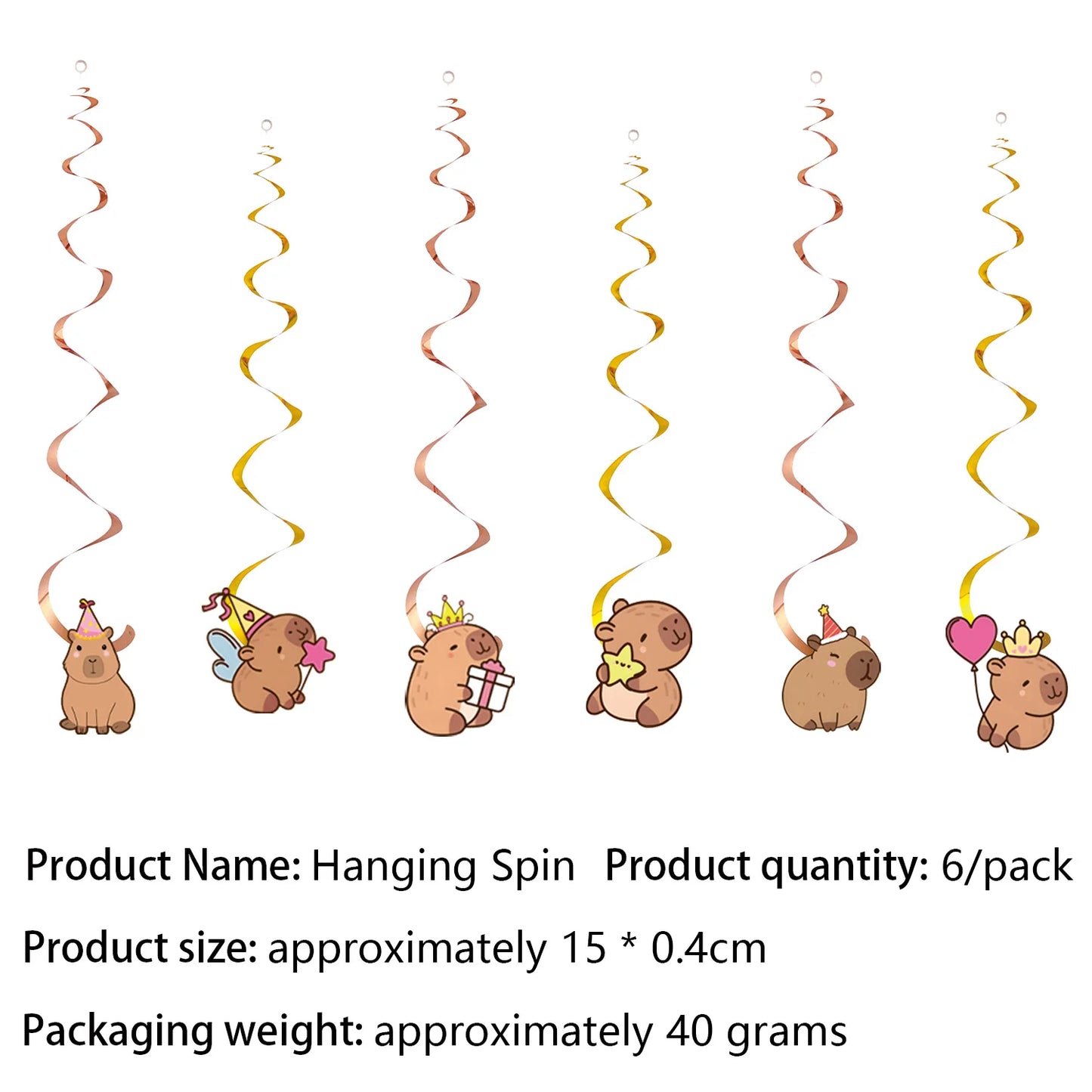 Cute Capybara Birthday Decorations Balloons Backdrop Tablecloth Stickers Cups Plates for Baby Shower Kids Event Party Supplies