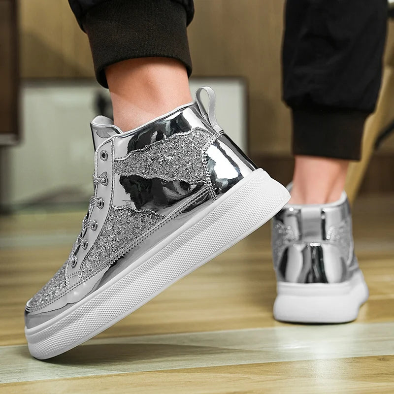 High-Top Shoes for Men, Thick-Soled Men's Shoes, Trendy Casual Shoes, Couple Sneakers