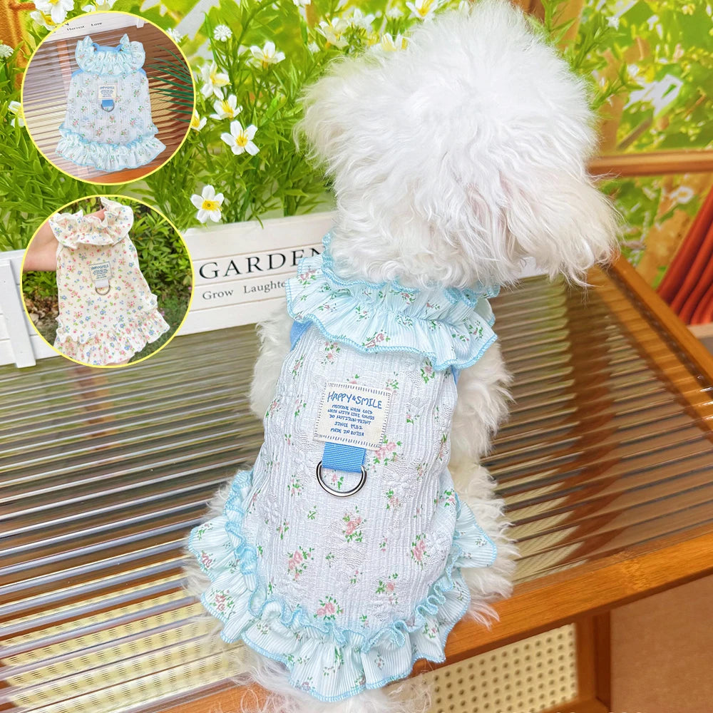 Soft Pet Clothes Thin Small Dog Cool Dress Cute Soft Cat Cooler Clothes Breathable Skin-friendly Summer Puppy Skirt Clothes