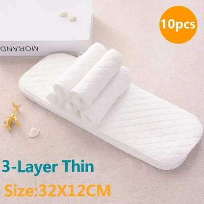 2/5/10pcs Baby Reusable Diapers Washable Ecological Nappies Inserts Cotton Cloth Diapers for Children Breathable Absorbent