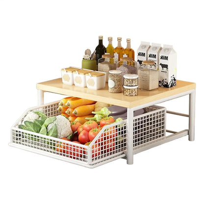 Kitchen Rack Vertical 2-Tier Organizer Rack Household Organizer Shelves for Pantry Kitchen Bathroom Garage Shower Bar Apartment