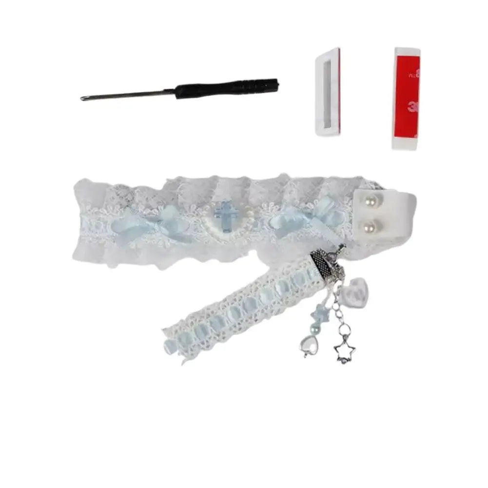 Lace Keyboard Ribbon with Snap-on Keyboard Hand-Decorated Keyboard Accessories for wootingATKDIY  Protect Keyboard Decoration