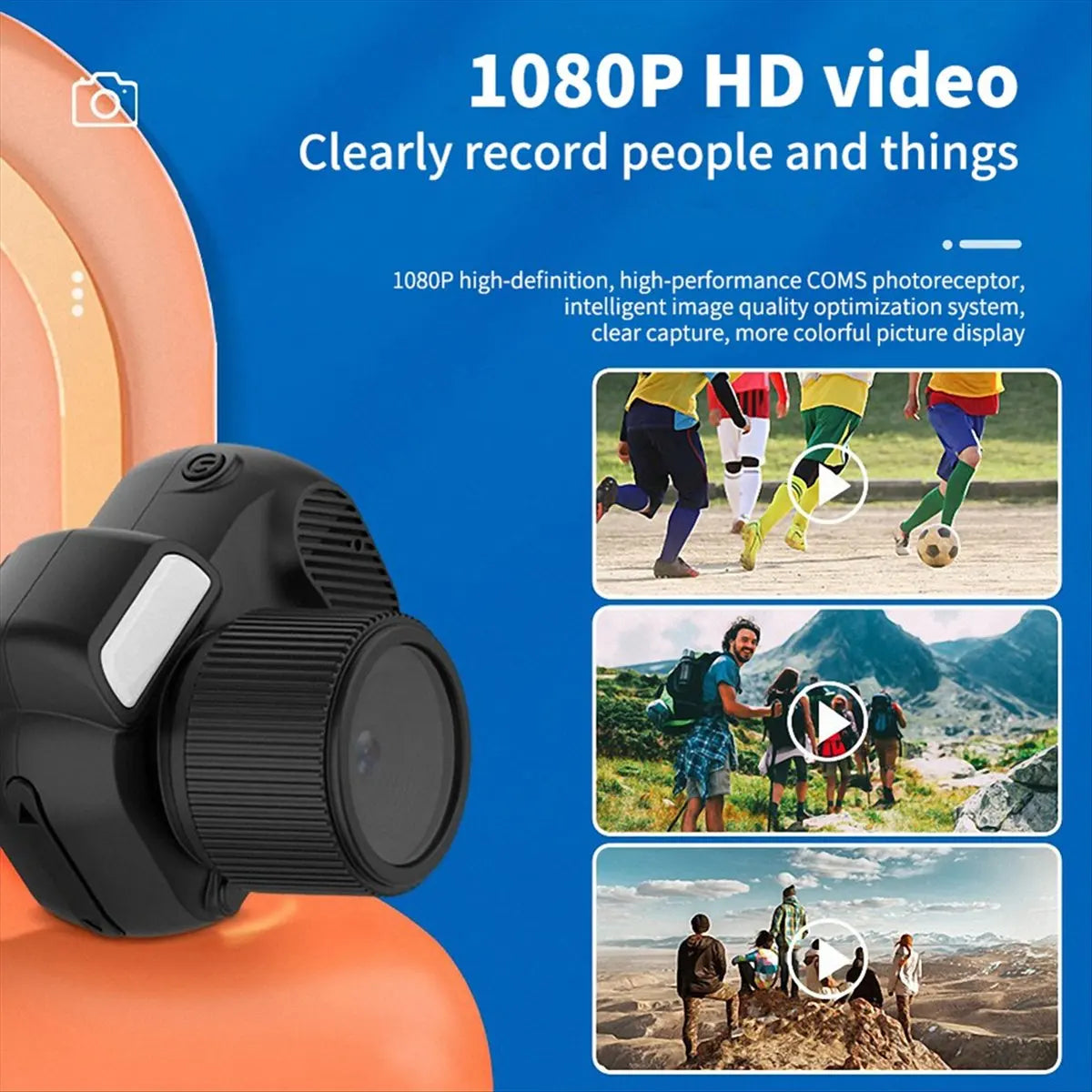 Mini Camera Indoor Home 1080P HD Portable Small Mini Camera Video Recorder Mini Action Camera Outdoor Sport Pocket Cam