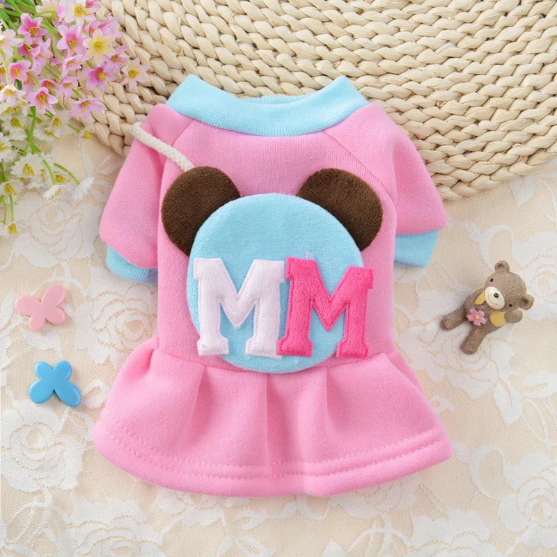 New Cartoon Dog Clothes for Small Dogs Spring Antumn Dog Coat Jacket Clothing Puppy Cartoon Pet Clothes Dress for Chihuahua