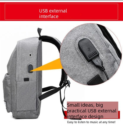 Trendy men and women Minimalist Backpack Versatile Backpack Large Capacity Student Backpack Computer Travel Bag Washable