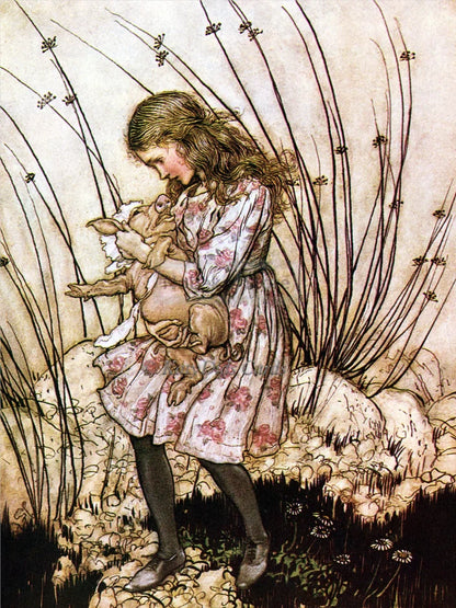 Canvas Painting Wall Art Pictures Home Room Decor Arthur Rackham Artwork Alice in Wonderland Mad Hatter Red Queen Poster Prints