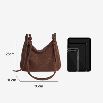 New 2026 Fall Winter Women's Tote Bag, Faux Suede Crossbody Shoulder Handbag, Spacious & Stylish Purse for Daily Work bolsa
