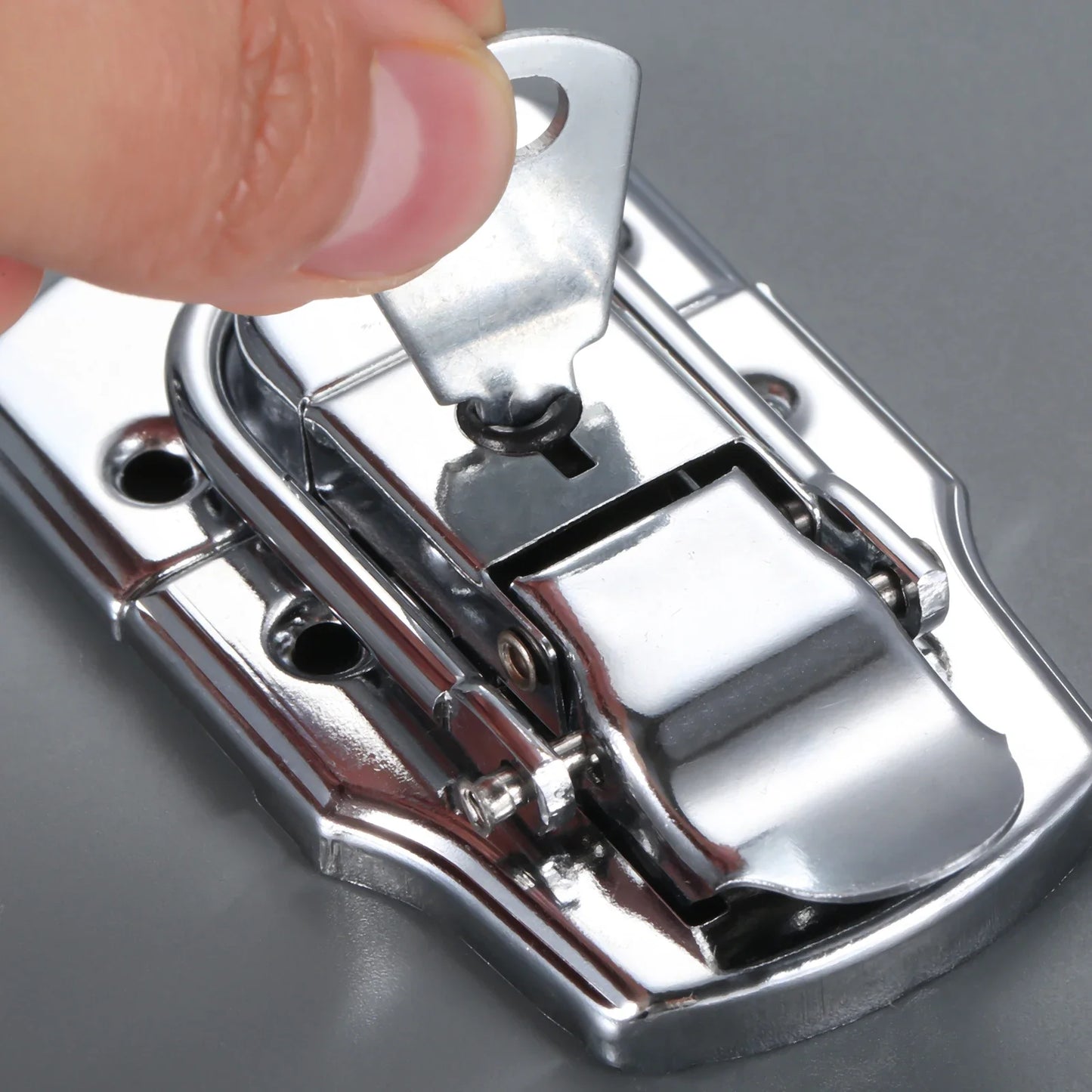 1pc Suitcase Lock Hasp with Key 76*45mm Tool Cabinet Fitting Lock Bag Spring Belt Hasp Buckle Hardware Package Accessories