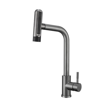 6 Mode Gray Kitchen Faucets Pull Out Rotation Waterfall Black Stream Sprayer Head Sink Mixer Brushed Nickle Water Tap Accessorie