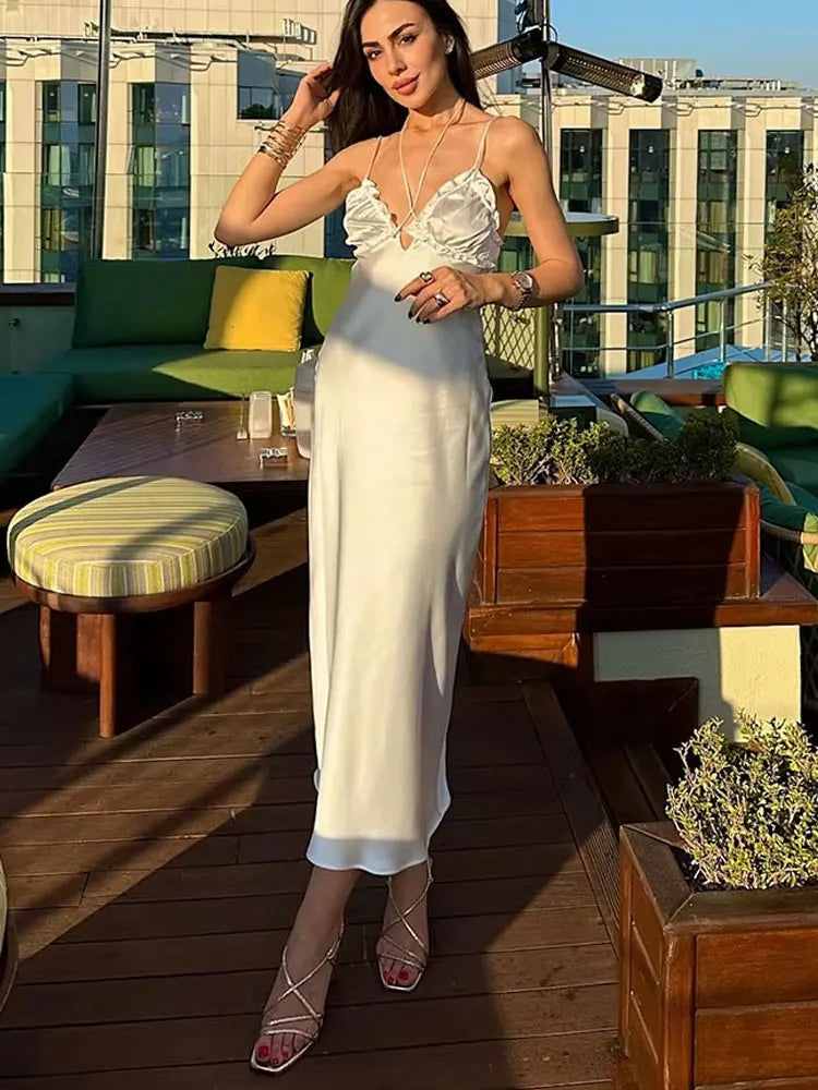 HH Summer Women Fashion Dresses Spaghetti Strap Tight Long Dress Woman Sexy Party Hollow Female Mujer Vestidos Dresses