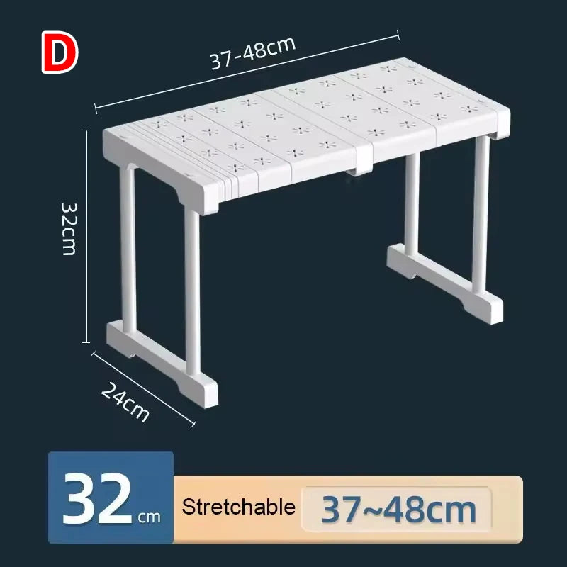 Closet Shelf Wardrobe Organizer Stackable Shelves Clother Storage Rack Telescopic Punch-Free Adjustable Wardrobe Divider Board