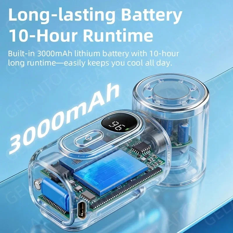 Portable Handheld Fan Mini Clip Fan Umbrella Holder Function Rotatable USB Charging Compact Personal Cooling Fan Outdoor Camping
