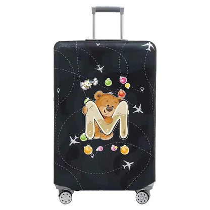 Travel Suitcase Set Is Suitable for 18-32 Inch Stretch Fabric Covers Travel Accessories Luggage Protection Covers Bear Printing