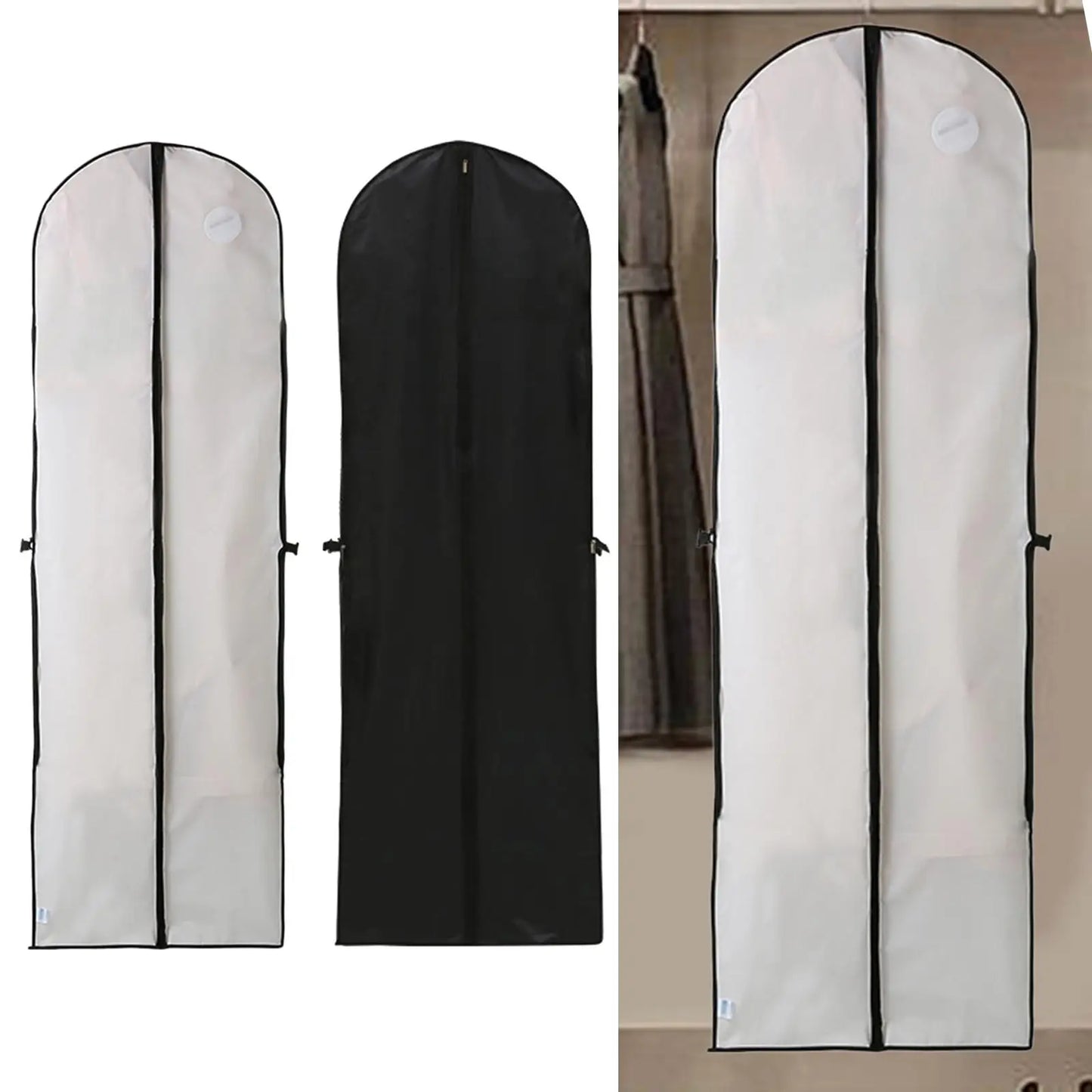 Garment Bags Gown Robe Storage Bag Waterproof Dual Use Suit Garment Cover Long