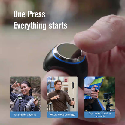 Wireless Finger Remote for Action Cameras. Gesture control for one-click shoot & record. Equipped with 3 clips for different
