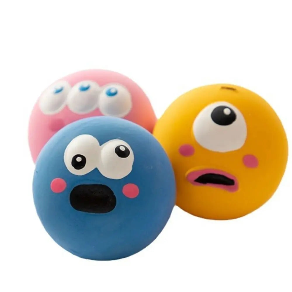 Cute Rubber Dog Squeaky Toys Creative Soft Pet Accessories Sound Squeeze Pet Bal Pet