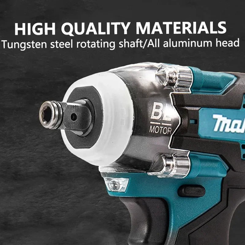 Makita Power Tools 18V TW004G Electric Brushless Electric Wrench, High Torque Impact Wrench, Wind Cannon, Auto Repair Electric