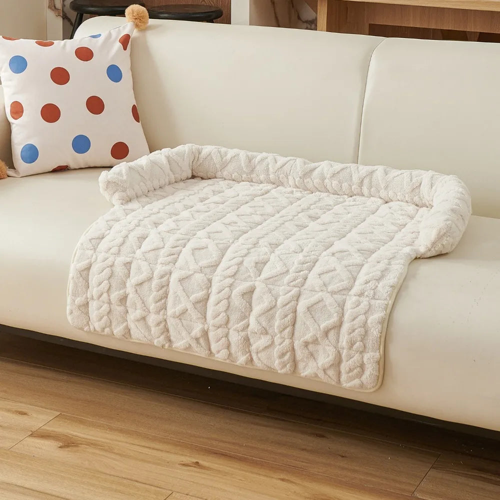Pet Supplies Non-Slip Pet Sofa Bed Scratch Resistant Thickened Warm Pet Mattress with Pillow Super Soft Car Pet Mat Indoor