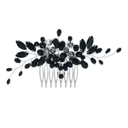 Dark Style Bridal Hair Comb Black Series Wedding Headpiece Hair Accessories Fashionable Holiday Halloween Party Gifts For Women