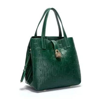CH Women Tote Bag High Quality Pu Leather Top Handle Handbag With Lock Decoration Crossbody Shoulder Bag For Work Daily